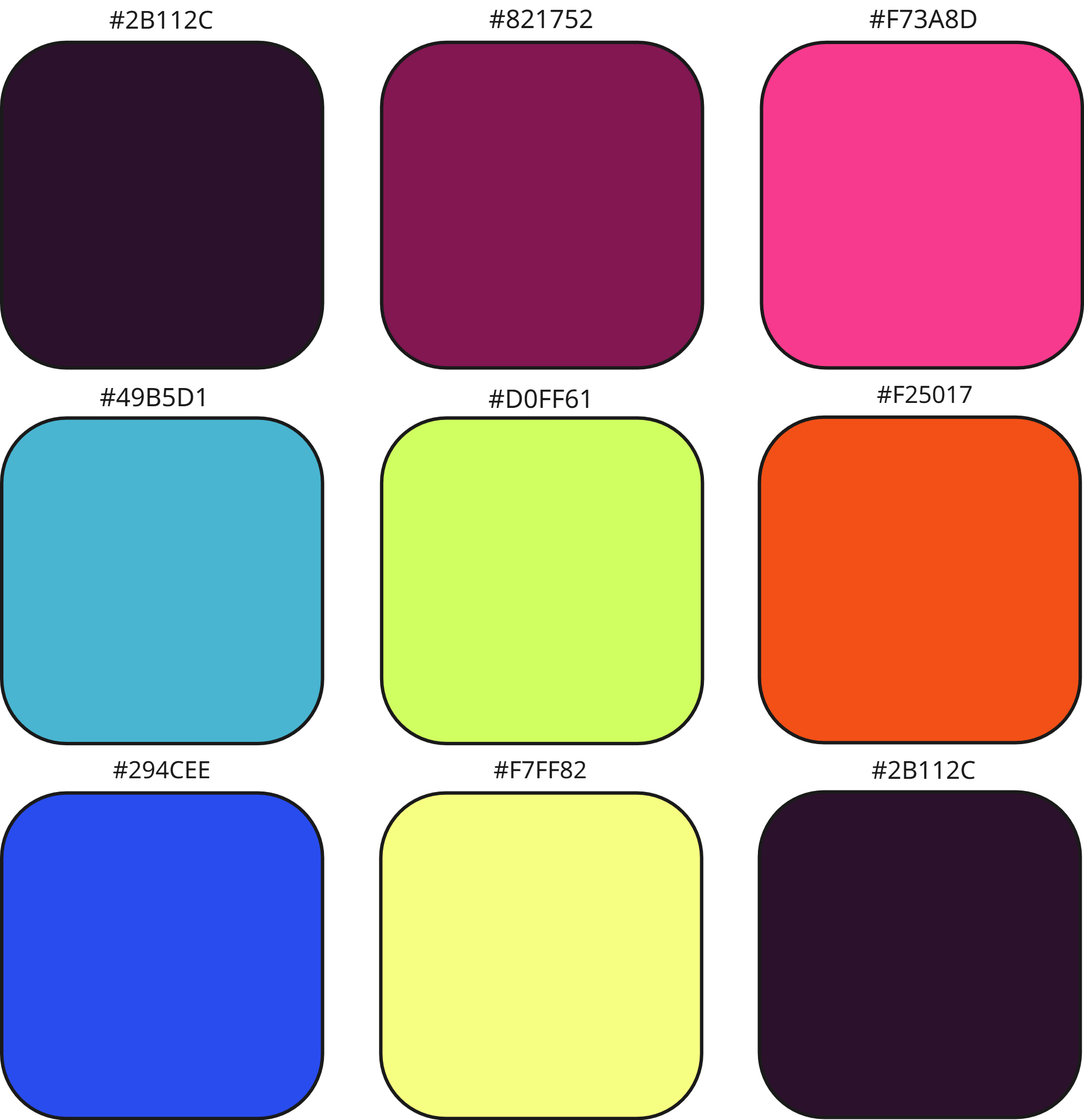 DiscoType! color palette